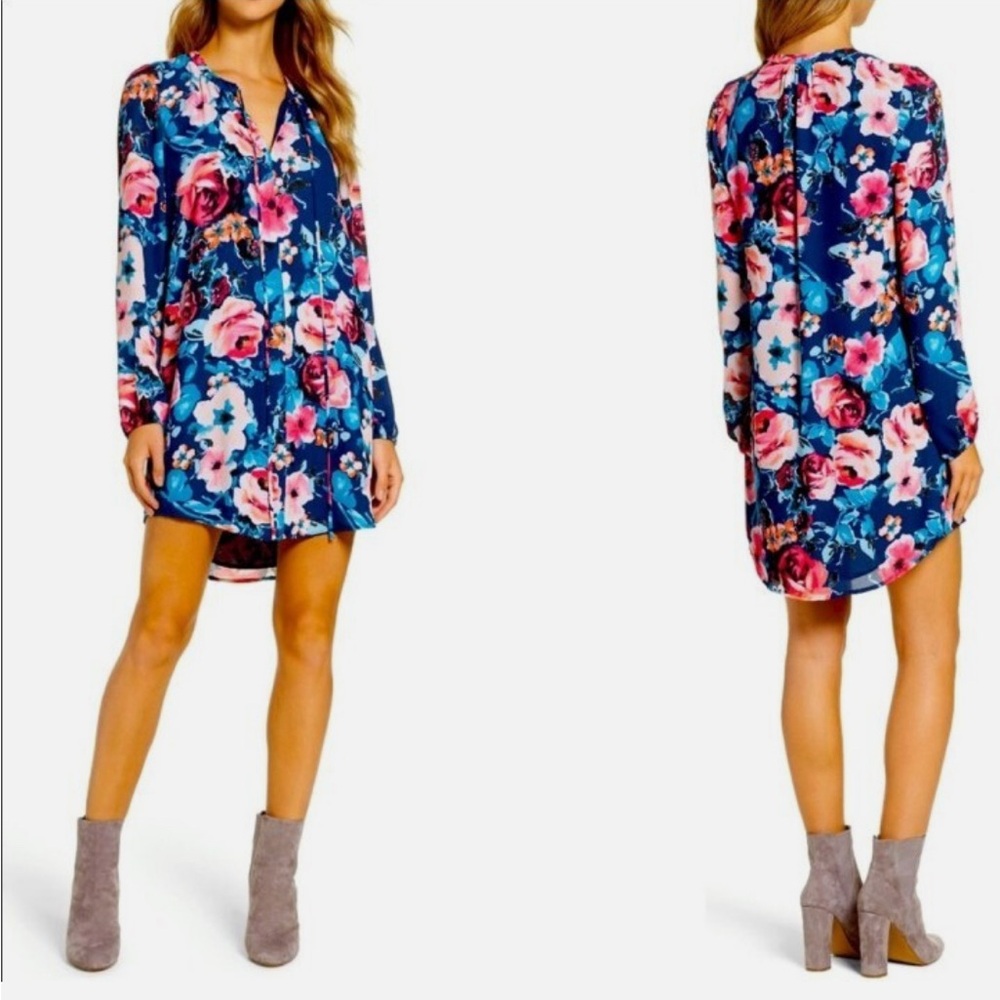 Charles Henry Multicolor Floral Dress